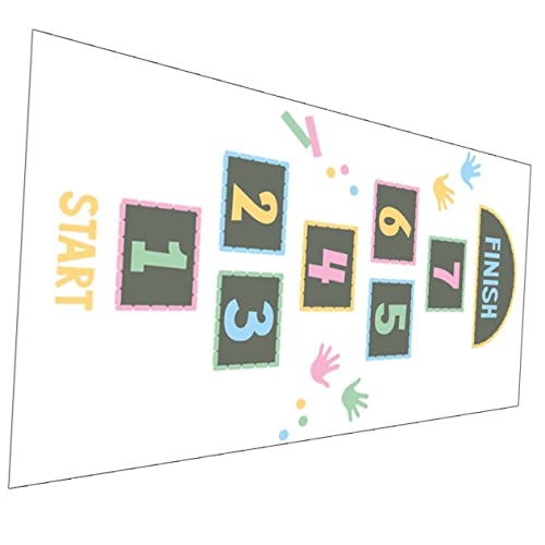 FRCOLOR Hopscotch Zahlen Spiel Bodenaufkleber Kinderzimmer Wandtattoo rutschfest Abziehbar Dekorativ für Spielzimmer Kindergarten von FRCOLOR