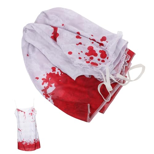 FRCOLOR Horror Braut Kostüm Damen Bloody Bride Kleid Gruseliges Halloween Ghost Bride Kleid Für Party Cosplay Horror-events Vielseitiges Damenkostüm S FRCOLOR Horror Braut Kostüm Damen Bloody Bride Kleid Gruseliges Halloween Ghost Bride Kleid Für Party Cosplay Horror-events Vielseitiges Damenkostüm S von FRCOLOR