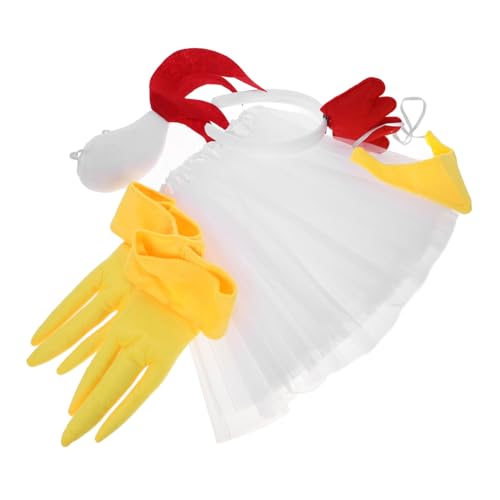 FRCOLOR Hühnerkostümset Mit Hühnerstirnband Kükenkrallen Und Rock Cosplay Zubehör Für Halloween Und Feste Atmungsaktive Materialien Kreatives Huhn Thema FRCOLOR Hühnerkostümset Mit Hühnerstirnband Kükenkrallen Und Rock Cosplay Zubehör Für Halloween Und Feste Atmungsaktive Materialien Kreatives Huhn Thema von FRCOLOR