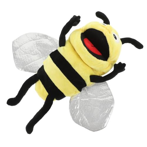 FRCOLOR Interaktive Bienen Handpuppe aus Plüsch Pädagogisches Tier Handspielzeug für Fördert Fantasie und Kommunikation und Erzählrequisit für Eltern Junge Mädchen Spiele von FRCOLOR