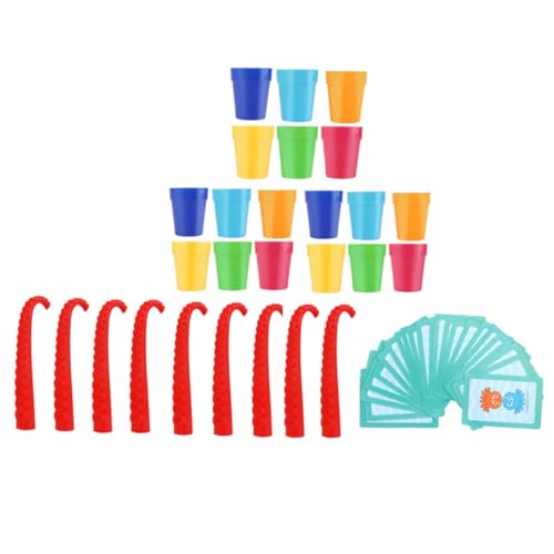 FRCOLOR Interaktives Becher Stapelspiel für Lustiges Lernspielzeug Hand Augen Koordination und Kreativität Geeignet für Familien und Spielgruppen von FRCOLOR