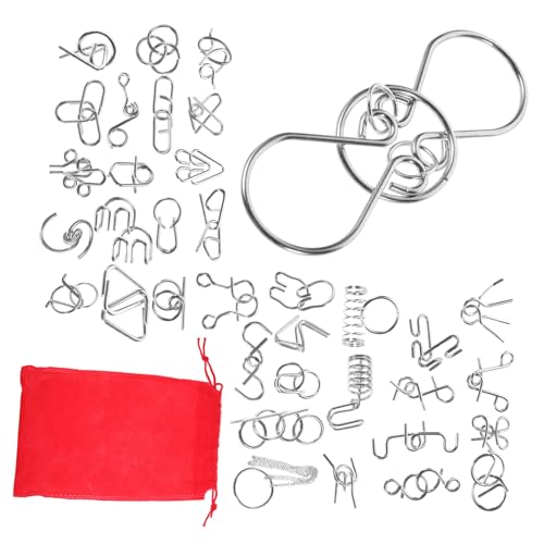 FRCOLOR Interaktives Brain Teaser Puzzle Set Teiliges Metall Rätselspielzeug mit Aufbewahrungstasche für Erwachsene Fördert Konzentration und Kognitive Fähigkeiten FRCOLOR Interaktives Brain Teaser Puzzle Set Teiliges Metall Rätselspielzeug mit Aufbewahrungstasche für Erwachsene Fördert Konzentration und Kognitive Fähigkeiten von FRCOLOR