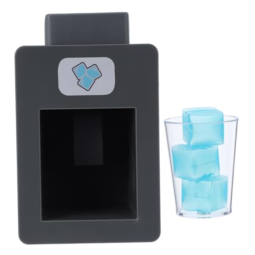 FRCOLOR Interaktives Eiswürfelspielzeug mit Grauem Gehäuse und Transparenten Eiswürfeln Ergonomisch für Kleine Hände Realistische Eismaschinen Simulation für Kreatives von FRCOLOR