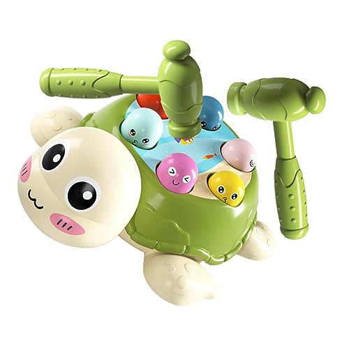 FRCOLOR Interaktives Kinderspielzeug Mini Hämmer Schlagspiel Panzerschildkröte Robustes Kunststoffspielzeug Motorik für Jungen Mädchen Ab Jahren von FRCOLOR