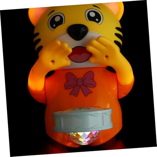 FRCOLOR Interaktives Musikalisches Babyspielzeug Monate Tanzender Singender und Trommelnder Lauflerntiger aus Kindersicherem Kunststoff Vielseitiges Lernspielzeug mit Erzählfunktion und von FRCOLOR