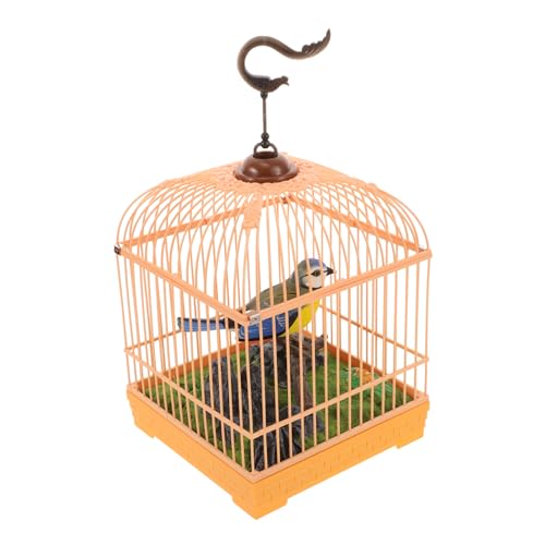 FRCOLOR Interaktives Vogelspielzeug mit Geräuscherkennung Realistisches Mini Vogelkäfig für Tischdekoration Tragbares und Dekoratives FRCOLOR Interaktives Vogelspielzeug mit Geräuscherkennung Realistisches Mini Vogelkäfig für Tischdekoration Tragbares und Dekoratives von FRCOLOR
