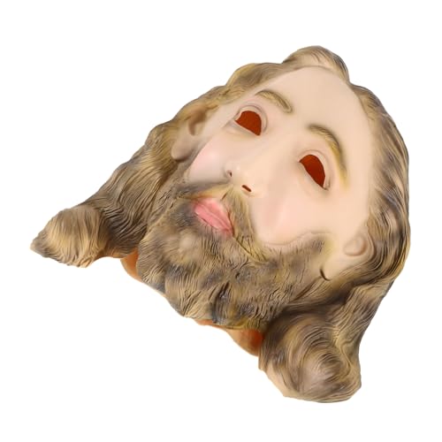 FRCOLOR Jesus Kopfmaske Weihnachtsmaske aus Realistische Cosplay für Partys Karneval und Bühnenauftritte Einzigartiges Weihnachtskostümzubehör FRCOLOR Jesus Kopfmaske Weihnachtsmaske aus Realistische Cosplay für Partys Karneval und Bühnenauftritte Einzigartiges Weihnachtskostümzubehör von FRCOLOR