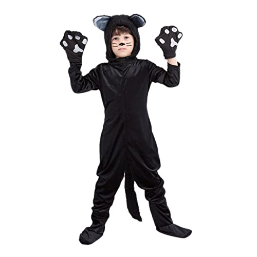 FRCOLOR Katzen-Cosplay-Outfits halloween costume halloween kleidung masken fashing costume kinderkleidung masks Kinderkostüm Kostüme Kinderkatze Kostüm Katze-Cosplay-Kleidung Black von FRCOLOR