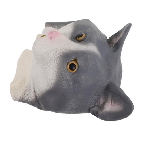 FRCOLOR Katzenkopf aus Realistische Tiermaske für Halloween Kostümpartys und Cosplay Lustige Katzenmaske für Geburtstagsfeiern und Maskeraden Vielseitiges Kostümzubehör FRCOLOR Katzenkopf aus Realistische Tiermaske für Halloween Kostümpartys und Cosplay Lustige Katzenmaske für Geburtstagsfeiern und Maskeraden Vielseitiges Kostümzubehör von FRCOLOR
