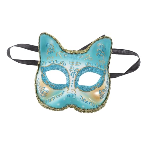 FRCOLOR Katzenmaske für Halbgesichtsmaske Himmelblau für Halloween Kostümpartys und Cosplay Bequeme und Atmungsaktive Tiermaske mit Sichtlöchern für Feiern und Geburtstagsveranstaltungen FRCOLOR Katzenmaske für Halbgesichtsmaske Himmelblau für Halloween Kostümpartys und Cosplay Bequeme und Atmungsaktive Tiermaske mit Sichtlöchern für Feiern und Geburtstagsveranstaltungen von FRCOLOR