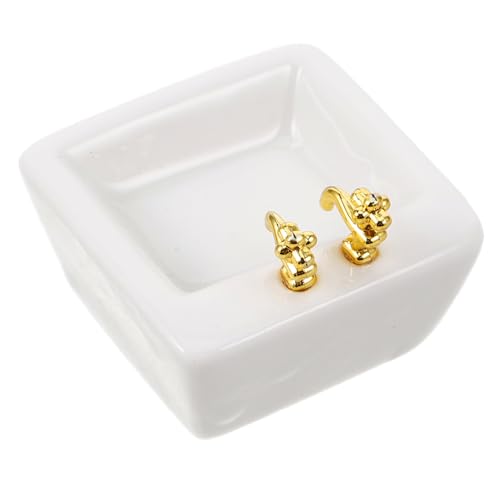 FRCOLOR Keramik Waschtisch Quadratisch Realistisches Badezimmer und Küchenzubehör für Dollhouse Accessoires Verarbeitung Vielseitig Einsetzbar Dekorativ von FRCOLOR