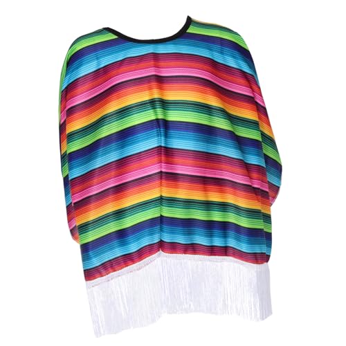 FRCOLOR Kinder Halloween Mexikanisches Kostüm Cape Masquerade Liefert Dekorative Cosplay Cape Halloween Mexikanischer Schalkap Für Rollenspiele von FRCOLOR