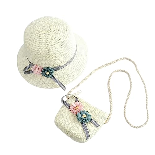 FRCOLOR Kinder Strohhut Satz für Mädchen Uv Schutz Sonnenhut mit Handtasche Strand Accessoires für Kleine Prinzessinnen FRCOLOR Kinder Strohhut Satz für Mädchen Uv Schutz Sonnenhut mit Handtasche Strand Accessoires für Kleine Prinzessinnen von FRCOLOR