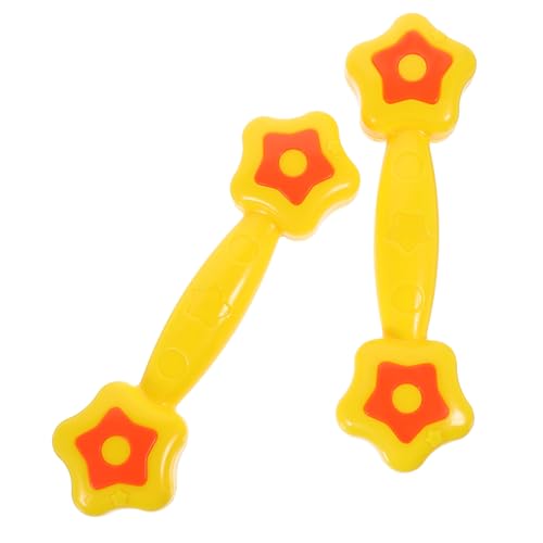 FRCOLOR Kinderhantel Fitnessspielzeug für Junge Mädchen Monate Greifspielzeug mit Sicherem Abgerundetem Design Fördert Motorische Fähigkeiten und Gesunde Aktivität Gelb von FRCOLOR