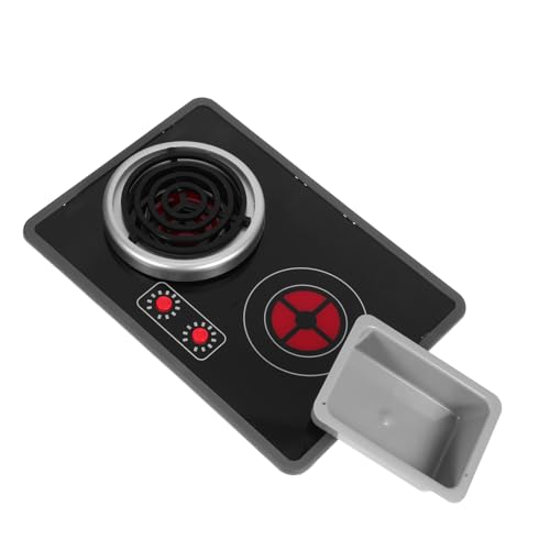 FRCOLOR Kinderküchenspielzeug Mini Küchenspielzeug Küche Induktionsherd Rollenspielküchenzubehör Rollenspielküchenspielzeug Küchenspiel Sound Licht Simulation Küchenspielzeug Kunststoff von FRCOLOR