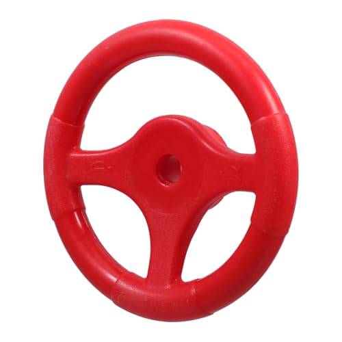 FRCOLOR Kinderlenkrad aus Kunststoff Tragbares Lenkrad für Kinderfahrzeuge Geeignet als Ersatzteil und Bumper Car Zubehör Leichtes Sicheres Material in Rot von FRCOLOR