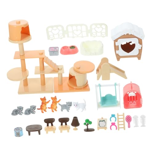 FRCOLOR Kinderspielzeug Katzenfiguren Set aus Kunststoff Leichtes Tragbares Katzen Spielset für Kleinkinder Fördert Feinmotorik Hand Auge Koordination und Kreatives Rollenspiel für Indoor FRCOLOR Kinderspielzeug Katzenfiguren Set aus Kunststoff Leichtes Tragbares Katzen Spielset für Kleinkinder Fördert Feinmotorik Hand Auge Koordination und Kreatives Rollenspiel für Indoor von FRCOLOR