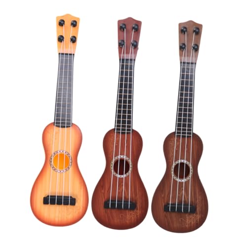 FRCOLOR Kinderspielzeug Ukulele Klein Vier Saiten Echtes Holzspielzeug für Musikalische Früherziehung Jungen Mädchen Ab Jahren Robust und Kindgerecht Gestaltet von FRCOLOR