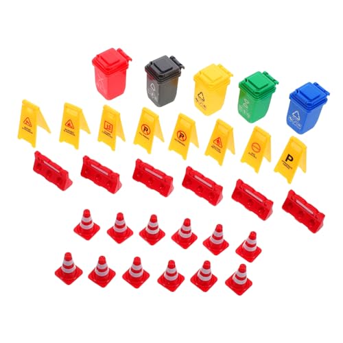 FRCOLOR Kinderspielzeug Verkehrszeichen Miniatur Straßensperren Lernspielzeug für Verkehrserziehung mit Mülltonnen Leitkegeln und Realistischen Straßenszenen zur Kognitiven FRCOLOR Kinderspielzeug Verkehrszeichen Miniatur Straßensperren Lernspielzeug für Verkehrserziehung mit Mülltonnen Leitkegeln und Realistischen Straßenszenen zur Kognitiven von FRCOLOR