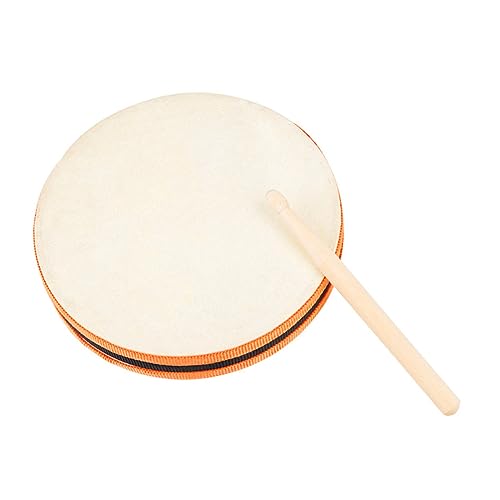 FRCOLOR Kindertrommel Holz Schlaginstrument Doppelseitig Pädagogisch für Frühe Musikalische Lernspielzeug Montessori Geeignet von FRCOLOR