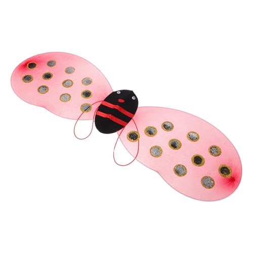 FRCOLOR Kleine Marienkäferflügel Kostüm Flügel Kostüm Marienkäfer-halloween-kostüm Für Flügel Für Halloween Marienkäferflügel Kleinkind Marienkäferflügel-kostüm Rot Plastik von FRCOLOR
