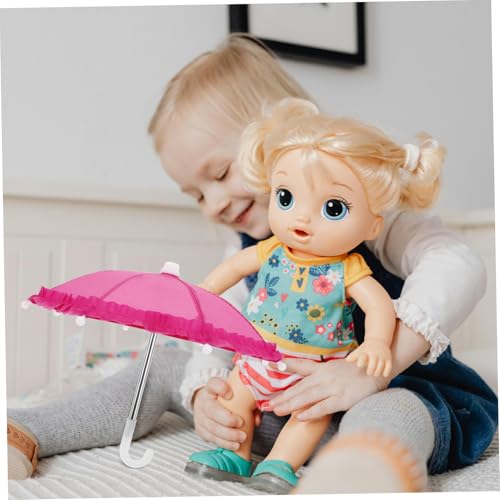 FRCOLOR Kleiner Klarer Puppenschirm für Puppen Modischer Miniatur Regenschirm Dekorativer Sonnenschirm Stilvolles Puppenhaus Accessoire Geeignet für Chafou und Amerikanische Puppen FRCOLOR Kleiner Klarer Puppenschirm für Puppen Modischer Miniatur Regenschirm Dekorativer Sonnenschirm Stilvolles Puppenhaus Accessoire Geeignet für Chafou und Amerikanische Puppen von FRCOLOR