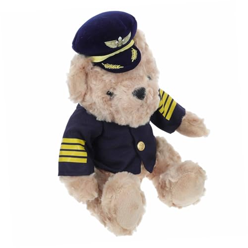 FRCOLOR Kleiner Plüschbär Pilot Kuscheltier Weiches Stofftier mit Pilotenzubehör Flauschiger Bär für Kinderzimmer Dekoration und Kreatives Rollenspiel FRCOLOR Kleiner Plüschbär Pilot Kuscheltier Weiches Stofftier mit Pilotenzubehör Flauschiger Bär für Kinderzimmer Dekoration und Kreatives Rollenspiel von FRCOLOR