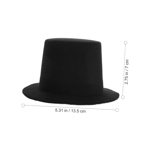 FRCOLOR Kleiner Schwarzer Leichter Puppenhut für DIY Kostüm Puppendekoration Robust und Vielseitig für Schneemann und Cosplay von FRCOLOR