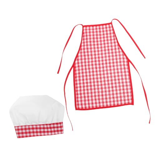 FRCOLOR Koch Kostüm Monate Atmungsaktives Chef Outfit mit Schürze und Kochmütze Weicher Stoff für Neugeborenen Fotoshooting und Fantasievolles Rollenspiel von FRCOLOR