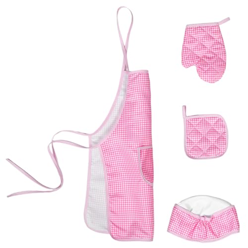 FRCOLOR Kochschürze Set Verstellbar Kariert Rosa mit Kochmütze Weiche Sichere Kinderschürze für Mädchen und Jungen für Backen Malen Rollenspiele und Kreative Küche Vielseitig Einsetzbar FRCOLOR Kochschürze Set Verstellbar Kariert Rosa mit Kochmütze Weiche Sichere Kinderschürze für Mädchen und Jungen für Backen Malen Rollenspiele und Kreative Küche Vielseitig Einsetzbar von FRCOLOR