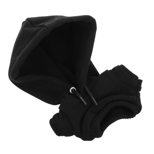 FRCOLOR Kompakte Stoff Hoodie für Puppen Miniatur Hoodie Kostüm Schwarz Vielseitig Einsetzbar für Verschiedene Spielzeuge aus Weichem Material für Optimalen Kreative von FRCOLOR