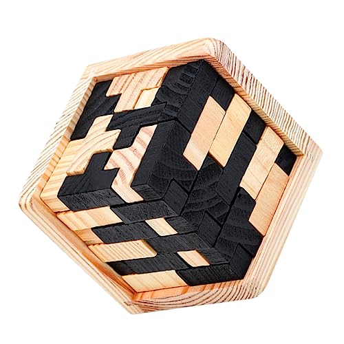 FRCOLOR Kongming Schloss Holzpuzzle Intelligenzspielzeug für Erwachsene Logisches Denkspiel zur Gehirnentwicklung Kreatives Entsperrspiel Geduldspiel und Stressabbau Teilig von FRCOLOR
