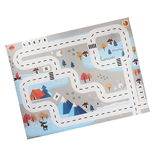 FRCOLOR Kreative Verkehrsspielmatte für Weiche rutschfeste Krabbelmatte mit Verkehrsdesign für Junge Mädchen Vielseitig Einsetzbar als Spiel und Lernfläche von FRCOLOR