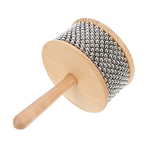 FRCOLOR Kreatives Musikinstrument Cabasa aus Metall mit Holzgriff für Frühkindliche Entwicklung Sicheres und Gesundes Wahl für Musikfestivals und Partys von FRCOLOR