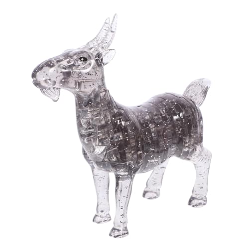 FRCOLOR Kristallglas Puzzle Ziege Selbstmontage Tierfigur Dekoration Kreatives Zierobjekt für Schreibtisch und Raum Geschenkidee von FRCOLOR