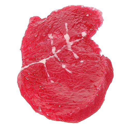 FRCOLOR Künstliches Steak Modell Sliced Steak Realistische Simulation Deko Lebensmittel Attrappe Miniatur für Restaurant Küchen Tischdekoration Leicht und Wiederverwendbar von FRCOLOR