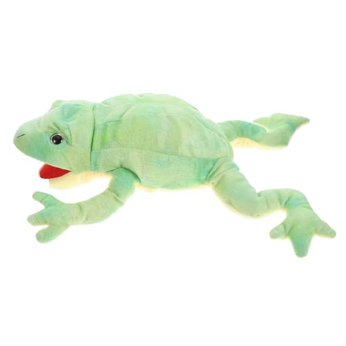 FRCOLOR Kuschelige Frosch Handpuppe aus Weichem Plüsch Interaktives Tier Handspielzeug für Fördert Fantasie und Kommunikation für Eltern Junge Mädchen Spiele und Lernzentren von FRCOLOR
