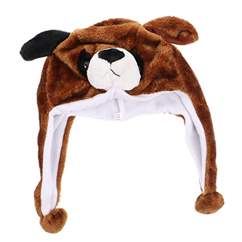 FRCOLOR Kuschelige Haube mit Cartoon Hundedesign Plüsch Cosplay Mütze für Warmen Ohren und Kopfschutz im Winter für Jungen und Mädchen FRCOLOR Kuschelige Haube mit Cartoon Hundedesign Plüsch Cosplay Mütze für Warmen Ohren und Kopfschutz im Winter für Jungen und Mädchen von FRCOLOR