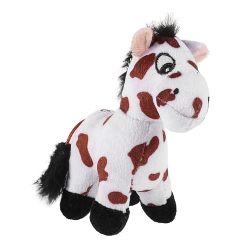 FRCOLOR Kuscheliger Mini Pferd Schlüsselanhänger Plüschspielzeug Weiches Stofftier Ornament für Mädchen Geburtstag Mitgebsel Party Favor von FRCOLOR