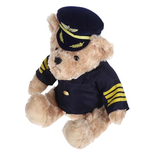FRCOLOR Kuscheliger Plüschbär Uniform Großer Pilot für Geburtstage Hochzeiten und Feiertagsfeiern Süßes Kuscheltier für Besondere Anlässe FRCOLOR Kuscheliger Plüschbär Uniform Großer Pilot für Geburtstage Hochzeiten und Feiertagsfeiern Süßes Kuscheltier für Besondere Anlässe von FRCOLOR