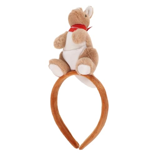 FRCOLOR Kuscheliges Beuteltier Plüsch Haarreif Tier-stirnband Zoo Haarband Cartoon Beuteltier Haarreifen für Partys Fotoshootings von FRCOLOR