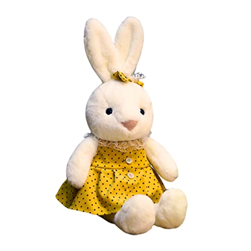 FRCOLOR Kuscheliges Plüsch Kaninchen Weiches Bunny Stofftier als Dekoration und Kuscheltier Perfektes für Familie Party und Niedliches Plüschtier für Zuhause und Büro von FRCOLOR