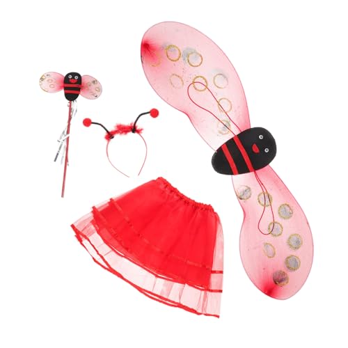 FRCOLOR Ladybug Kostüm für Mädchen mit Flügeln und Tüllrock Leichtes und Langlebiges Insektenkostüm aus Gauze für Karneval Halloween und Faschingsparty FRCOLOR Ladybug Kostüm für Mädchen mit Flügeln und Tüllrock Leichtes und Langlebiges Insektenkostüm aus Gauze für Karneval Halloween und Faschingsparty von FRCOLOR