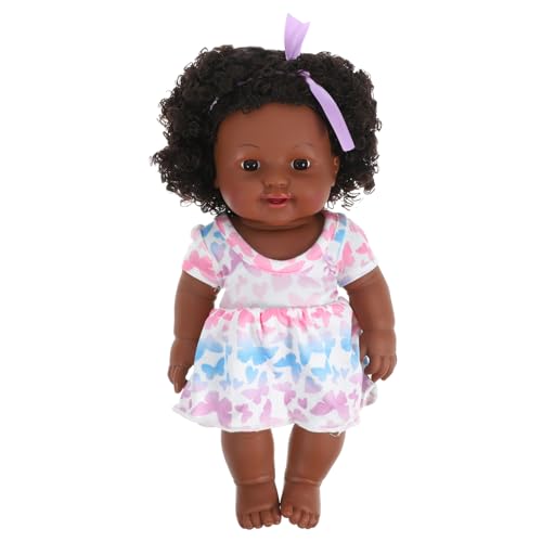 FRCOLOR Lebensechte Babypuppe Afroamerikanische Mädchen Puppe Weicher Körper Handbemalt Interaktive Kleine Babypuppe Für FRCOLOR Lebensechte Babypuppe Afroamerikanische Mädchen Puppe Weicher Körper Handbemalt Interaktive Kleine Babypuppe Für von FRCOLOR