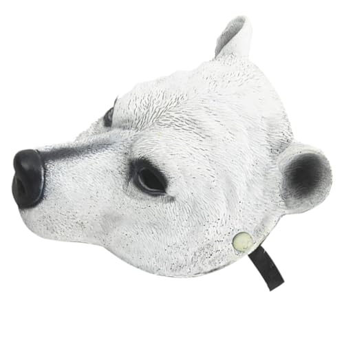 FRCOLOR Lebensechte Eisbärenmaske PU Für Halloween Karneval Komfortable Tiermaske Für Erwachsene Maske Für Partys Cosplay Events FRCOLOR Lebensechte Eisbärenmaske PU Für Halloween Karneval Komfortable Tiermaske Für Erwachsene Maske Für Partys Cosplay Events von FRCOLOR