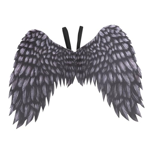 FRCOLOR Leichte Faltbare Engelsflügel Schwarzem Vliesstoff Cosplay Performance Flügel für Bühnenrequisit Party Deko Kostengünstige Verkleidung für Karneval und Halloween FRCOLOR Leichte Faltbare Engelsflügel Schwarzem Vliesstoff Cosplay Performance Flügel für Bühnenrequisit Party Deko Kostengünstige Verkleidung für Karneval und Halloween von FRCOLOR