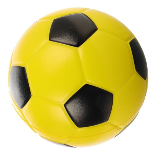 FRCOLOR Leiser Soft Soccer Ball Robuster Geräuscharmer Indoor Fußball für Kleiner Gelber Trainingsball Koordination und Motorischen Fähigkeiten von FRCOLOR
