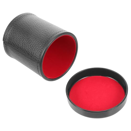 FRCOLOR Leiser Würfelbecher aus Rotem Kunstleder mit Filzfuß Kompakter Würfelhalter für Ktv Party und Brettspiele Inklusive Würfeln rutschfest und Handschonend FRCOLOR Leiser Würfelbecher aus Rotem Kunstleder mit Filzfuß Kompakter Würfelhalter für Ktv Party und Brettspiele Inklusive Würfeln rutschfest und Handschonend von FRCOLOR