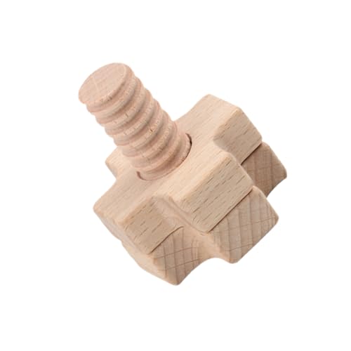 FRCOLOR Lernspielzeug Schrauben Steckspiel aus Holz Motorikförderndes Schrauben Muttern Kleinkinder Sicheres Holzmaterial Fördert Hand Auge koordination und Formwahrnehmung von FRCOLOR