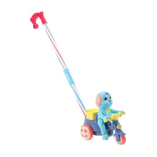FRCOLOR Lernspielzeug für Kleinkinder Push Pull Walker mit Interaktiven Musik und Lichteffekten Höhenverstellbar Vielseitig Einsetzbar für Jungen Blau von FRCOLOR